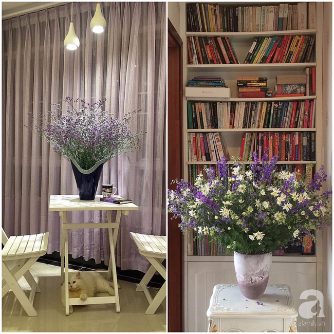 Ghé thăm căn hộ đẹp bình yên, trong trẻo đến lạ thường của người phụ nữ yêu hoa ở TP HCM - Ảnh 2.